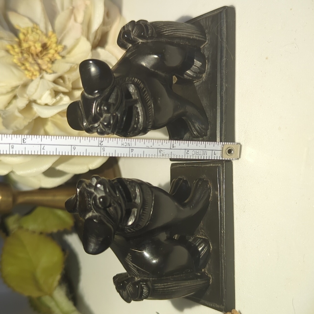⭐Pair Of Black Stone Foo Dogs - Picture 2 of 9